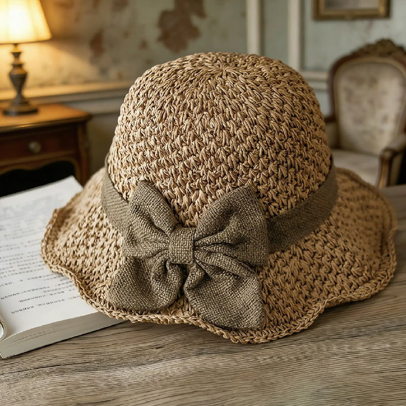 👒Flash Sale 5K+ SOLD!🔥🌞Elegant Woven Straw Sun Hat with Bow