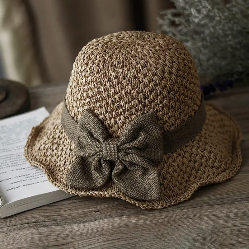👒Flash Sale 5K+ SOLD!🔥🌞Elegant Woven Straw Sun Hat with Bow